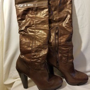 Carlos Santana Bronze Heeled Boots | US Size 10